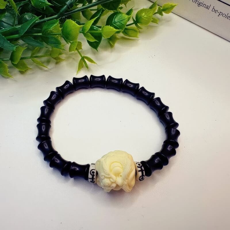 Steady Rise Dancing Lion Sandalwood Bracelet - GalaxGrace Bestgift