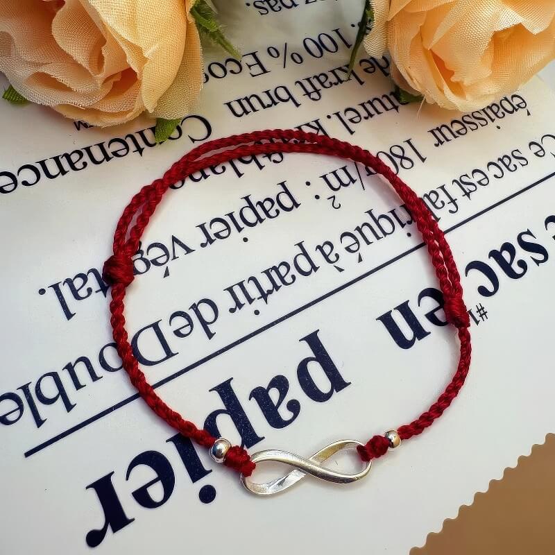 Sterling Silver Good Luck Red String Bracelet - GalaxGrace Bestgift