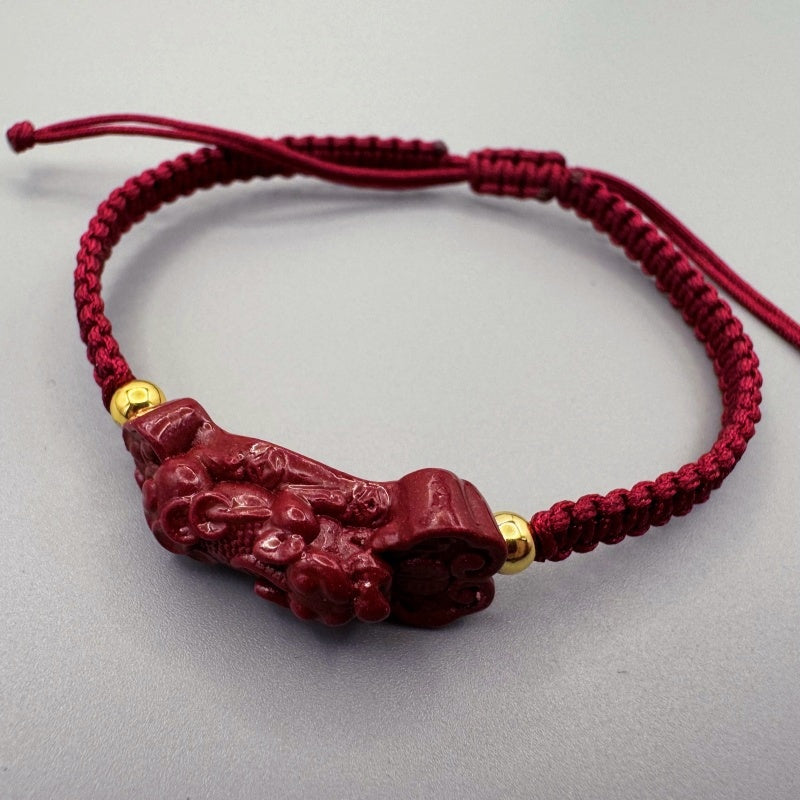 Cinnabar Pixiu Red String Bracelet Zodiac Year Best Gift