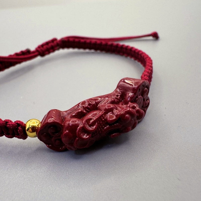 Cinnabar Pixiu Red String Bracelet Zodiac Year Best Gift