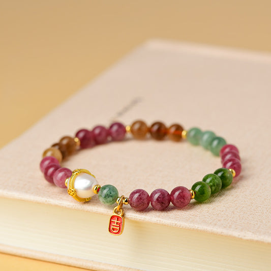 Colorful Candy-colored Tourmaline Bracelet - GalaxGrace Bestgift