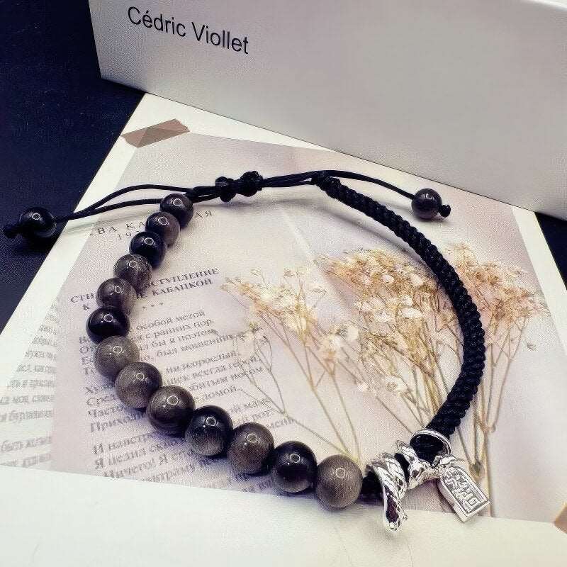 Crystal Lucky Snake Beaded Bracelet - GalaxGrace Bestgift