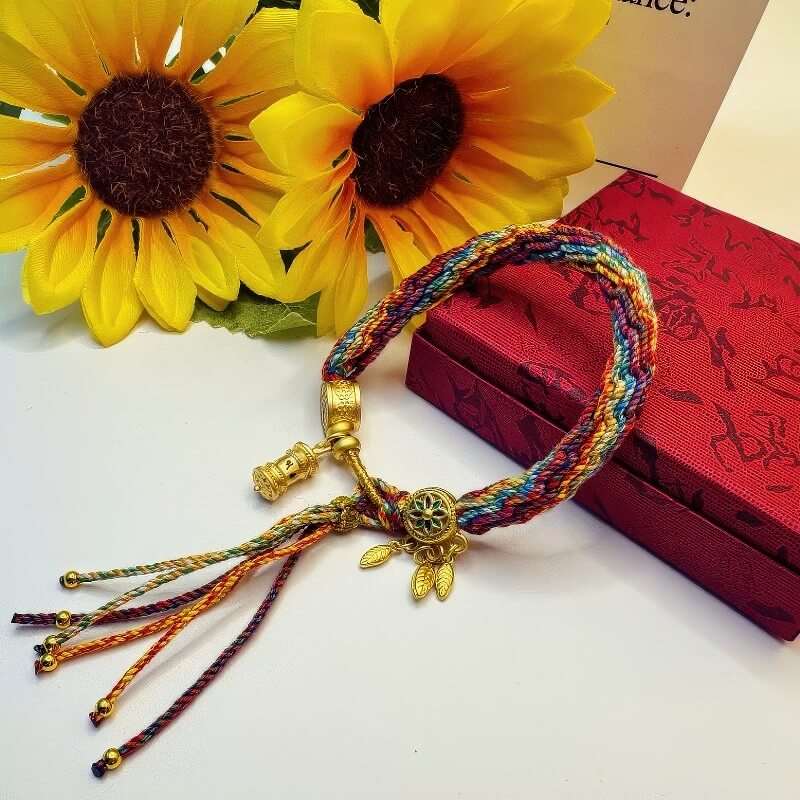 Ethnic Style Six-Character Mantra Zodiac Buddha Bracelet - GalaxGrace Bestgift