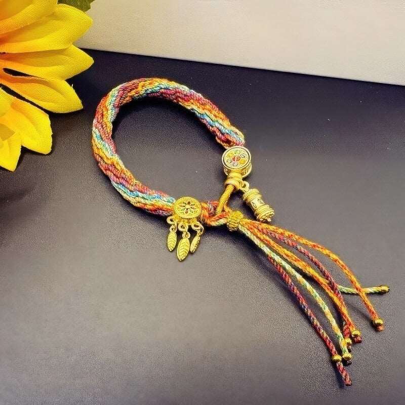 Ethnic Style Six-Character Mantra Zodiac Buddha Bracelet - GalaxGrace Bestgift