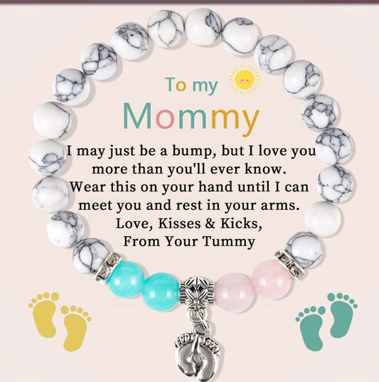 Footprint Pendant White Pine Gift Bracelet - GalaxGrace Bestgift