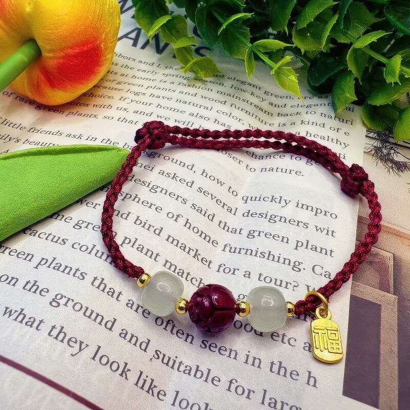 Fortune Cinnabar Red String Bracelet Zodiac Year - GalaxGrace