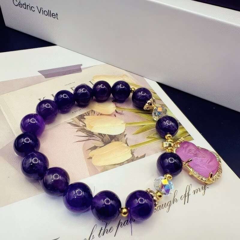 GalaxGraceAmethyst Fox Charm Bracelet BestgiftBracelet