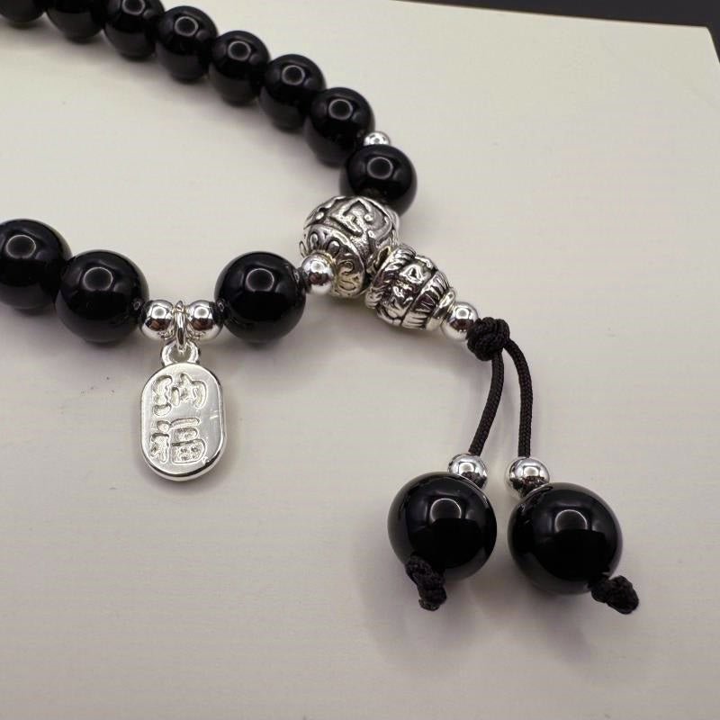 GalaxGraceBlack Stone Green Incense Ash Glass Bracelet Bestgift