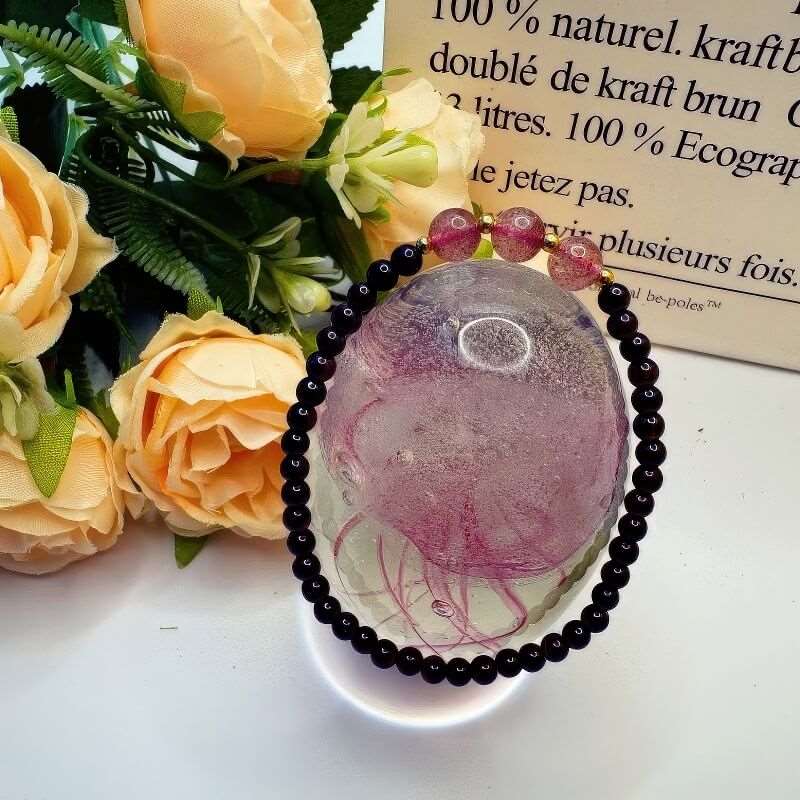 GalaxGraceBurgundy Garnet Strawberry Crystal Bracelet 4mm Extremely Thin Bestgift