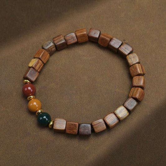 GalaxGraceChinese Black Rosewood Sandalwood Sugar Cube Bead Bracelet
Bestgift