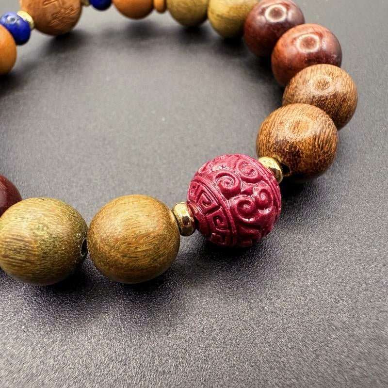 GalaxGraceChinese Style Twelve Zodiac Green Sandalwood Bracelet Bestgift