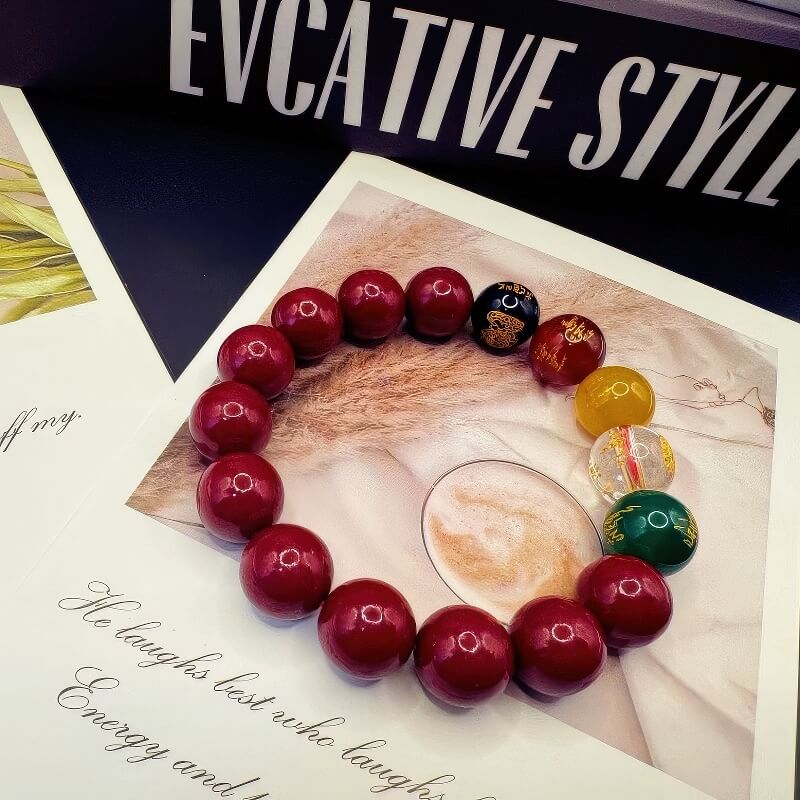 GalaxGrace Cinnabar Five - Way God of Wealth Bracelet Bestgift