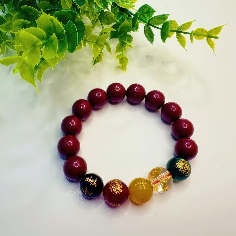GalaxGrace Cinnabar Five - Way God of Wealth Bracelet Bestgift