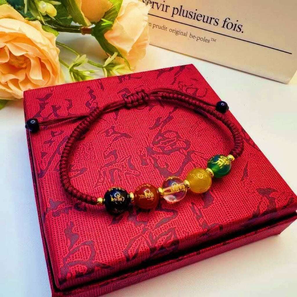 GalaxGrace Five-way God of Wealth Bracelet Zodiac Year