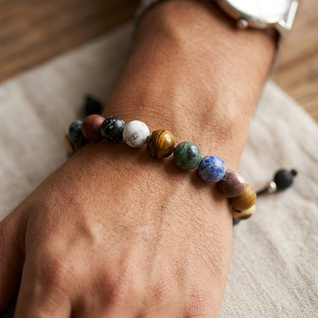 GalaxGrace Solar System Eight Planets Stone Bracelet Best Gift 5