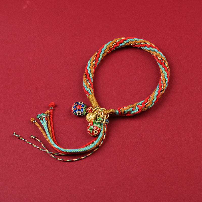 Gold Swallowing Beast Reincarnation Colorful String Bracelet - GalaxGrace Bestgift
