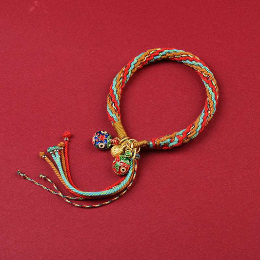 Gold Swallowing Beast Reincarnation Colorful String Bracelet - GalaxGrace Bestgift