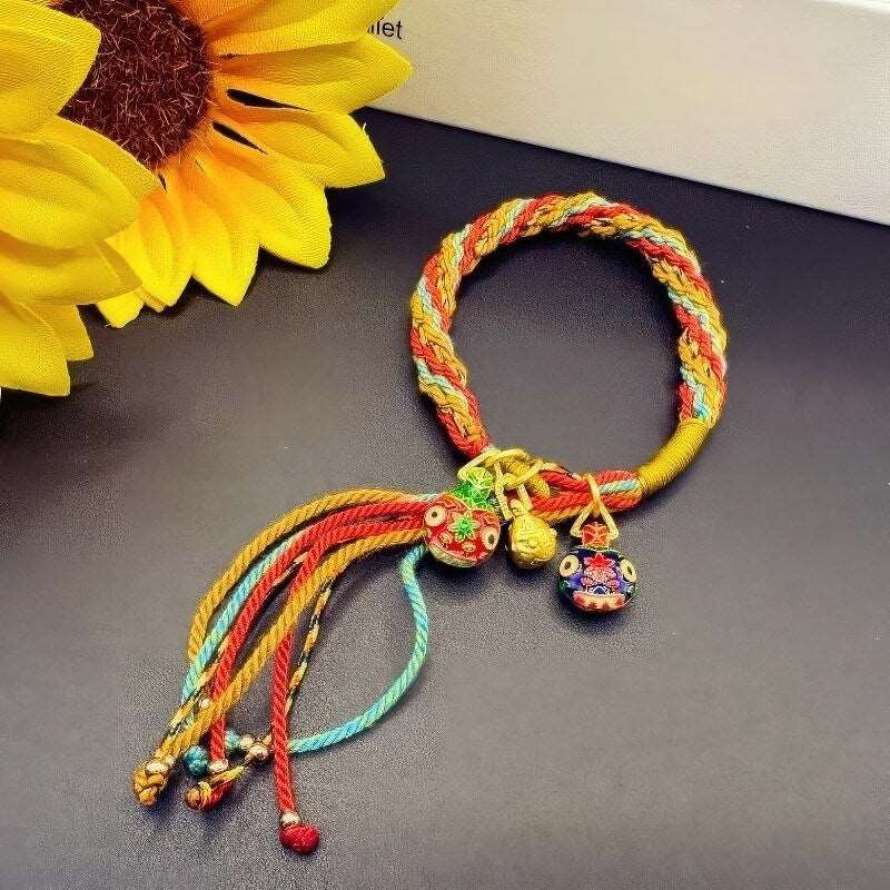 Gold Swallowing Beast Reincarnation Colorful String Bracelet - GalaxGrace Bestgift