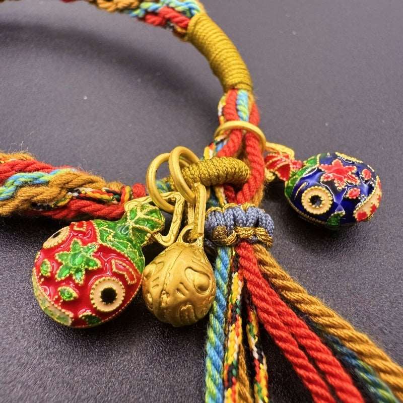 Gold Swallowing Beast Reincarnation Colorful String Bracelet - GalaxGrace Bestgift