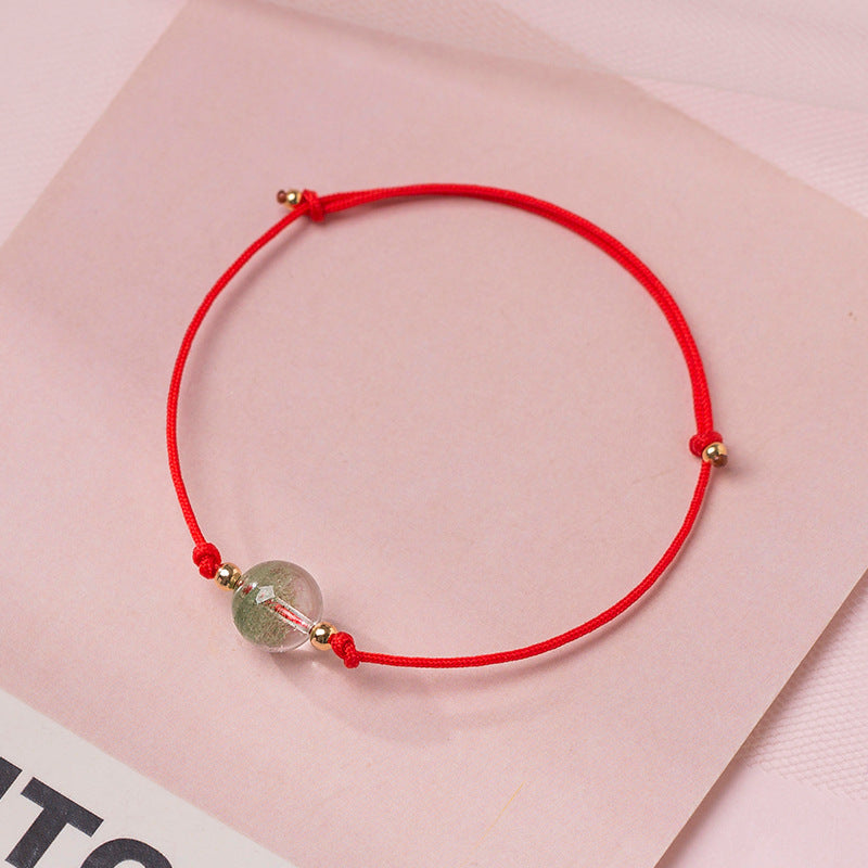 Crystal Bead Simple Lucky Bracelet - GalaxGrace Bestgift