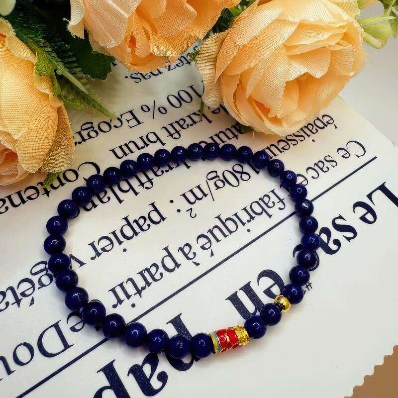Lapis Lazuli Ethnic Style Koi Turn Luck Bead Bracelet - GalaxGrace Bestgift