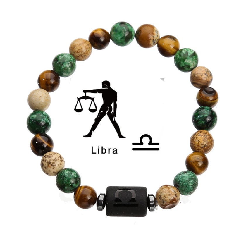 Twelve Zodiac Tiger Eye Beads Bracelet - GalaxGrace Bestgift