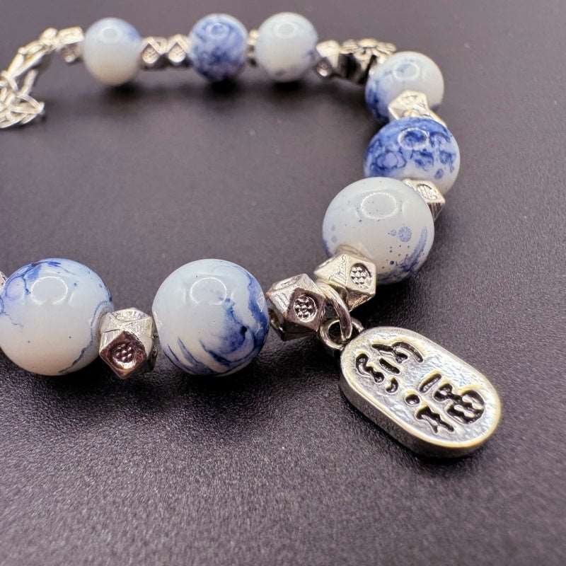 Lucky Blue And White Porcelain Bracelet - GalaxGrace Bestgift