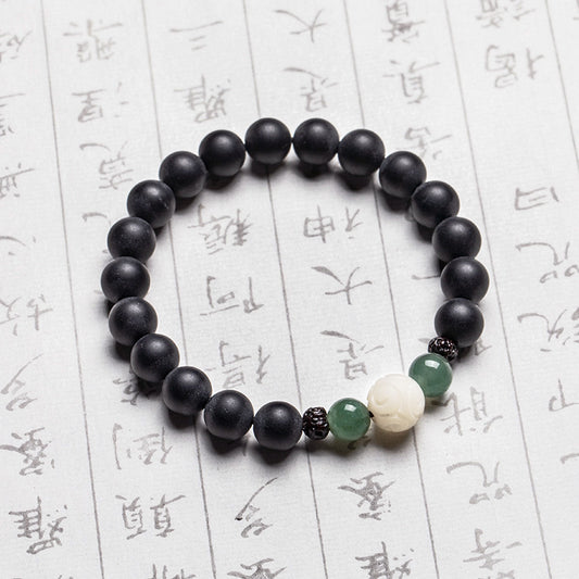 Medicinal Cypress Bodhi Root Buddha Bead Bracelet - GalaxGrace Bestgift