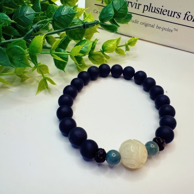 Medicinal Cypress Bodhi Root Buddha Bead Bracelet - GalaxGrace Bestgift