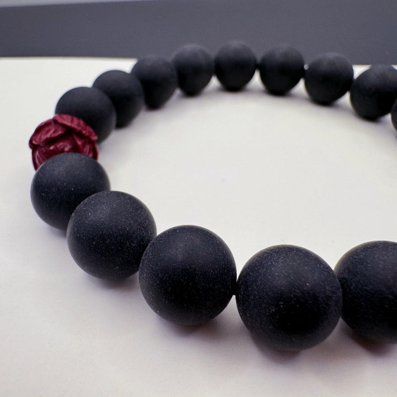 Medicinal Cypress Cinnabar Lotus Meditation Bracelet - GalaxGrace Bestgift