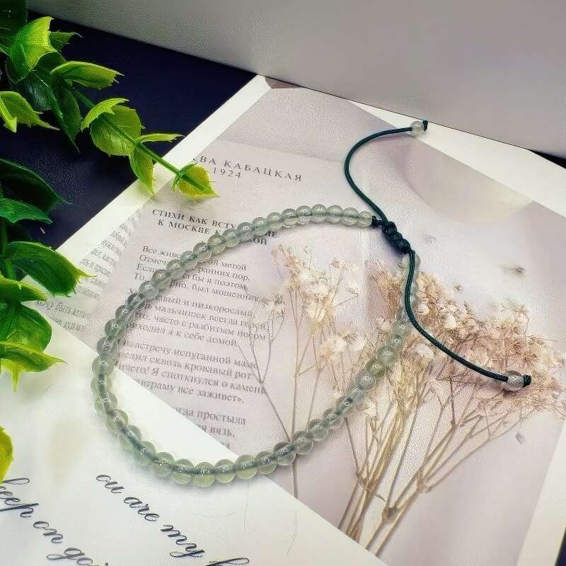 Mini Natural Vintage Grape Jade Bracelet Extremely Thin - GalaxGrace Bestgift