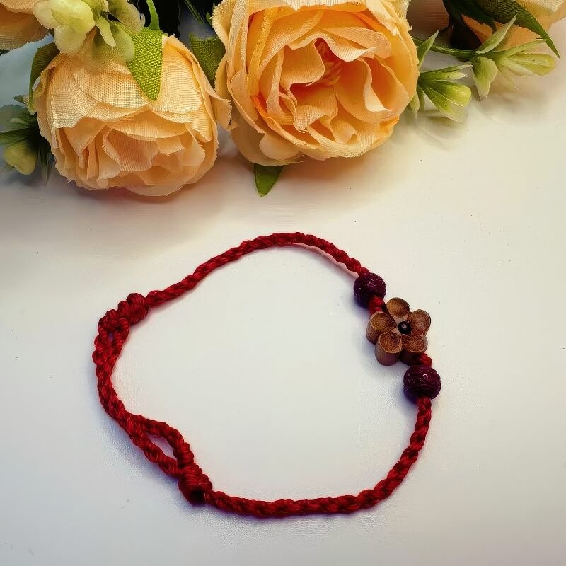 Natural Mahogany Red String Bracelet Zodiac Year - GalaxGrace Bestgift
