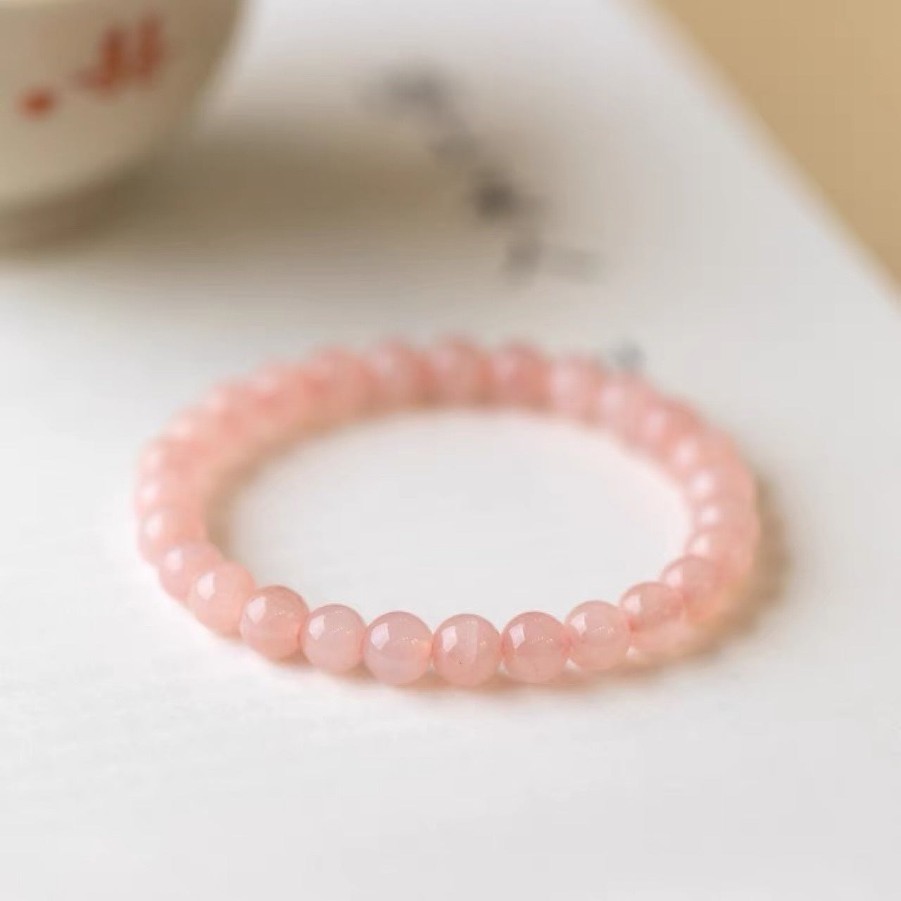 Natural Pink Crystal Girly Heart Bracelet - GalaxGrace Bestgift