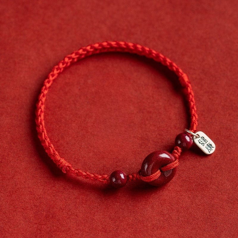 Peace Buckle Cinnabar Red String Bracelet Zodiac Year - GalaxGrace Best Gift