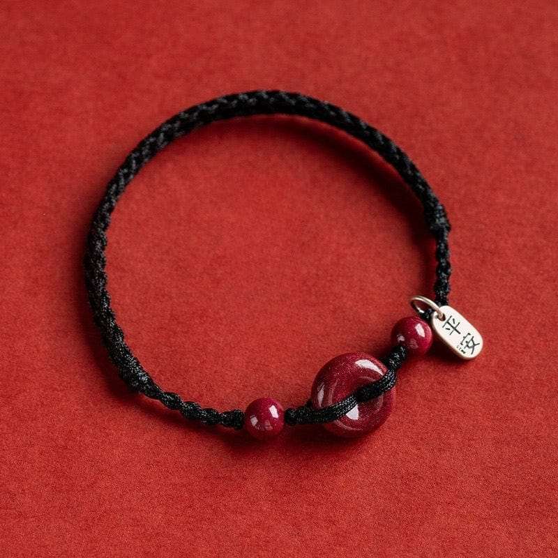 Peace Buckle Cinnabar Red String Bracelet Zodiac Year - GalaxGrace Bestgift