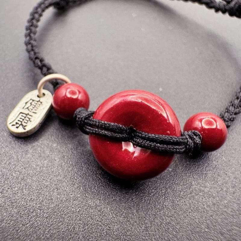 Peace Buckle Cinnabar Red String Bracelet Zodiac Year - GalaxGrace Bestgift