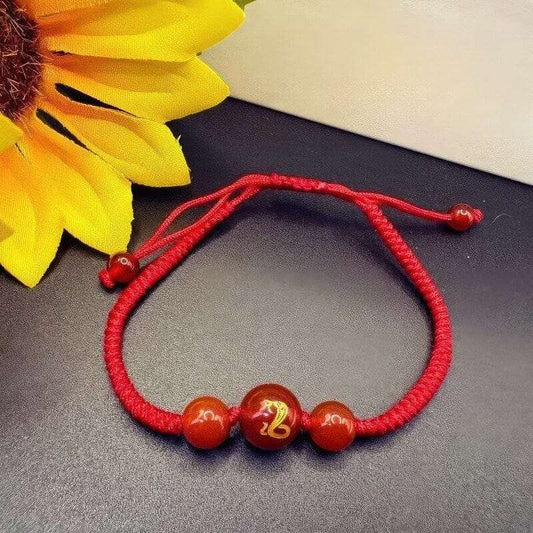 Red Agate Twelve Zodiac Red String Luck Bracelet - GalaxGrace Bestgift