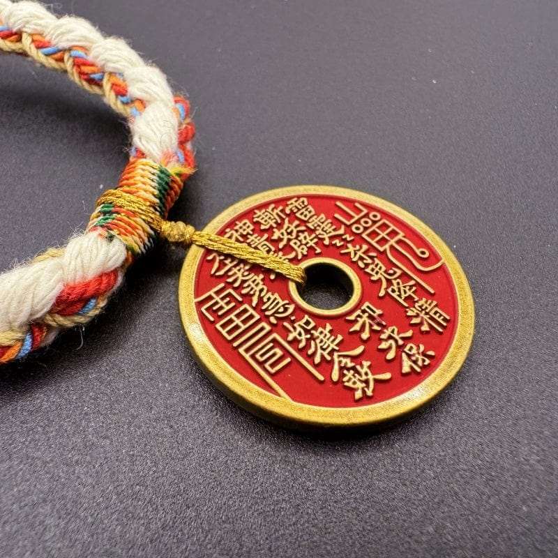 Retro Mountain Ghost Coin Braided Bracelet - GalaxGrace Bestgift