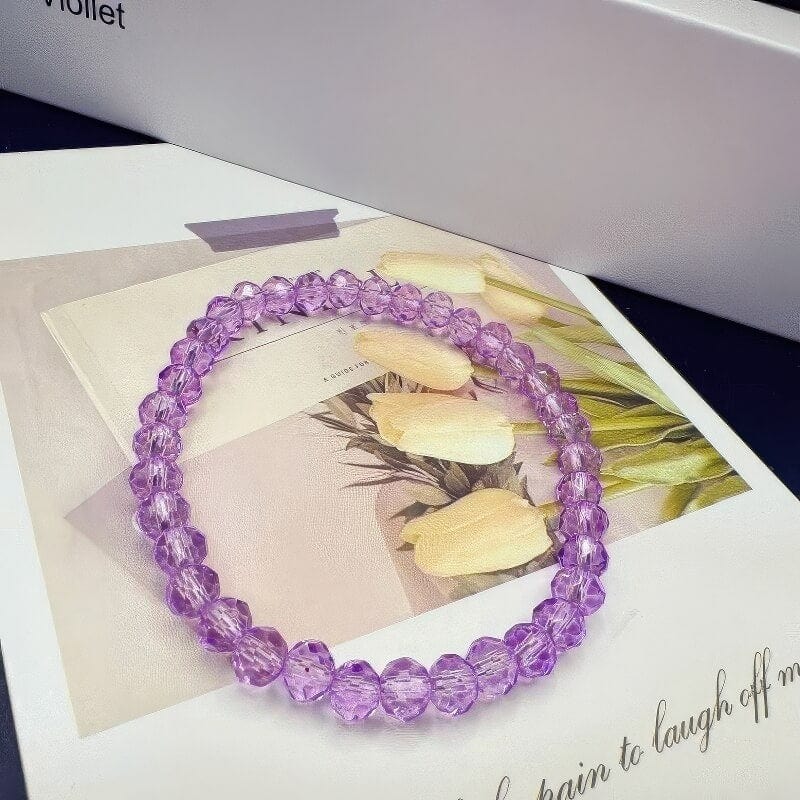 Simple Fashionable Purple Beads Bracelet - GalaxGrace Bestgift