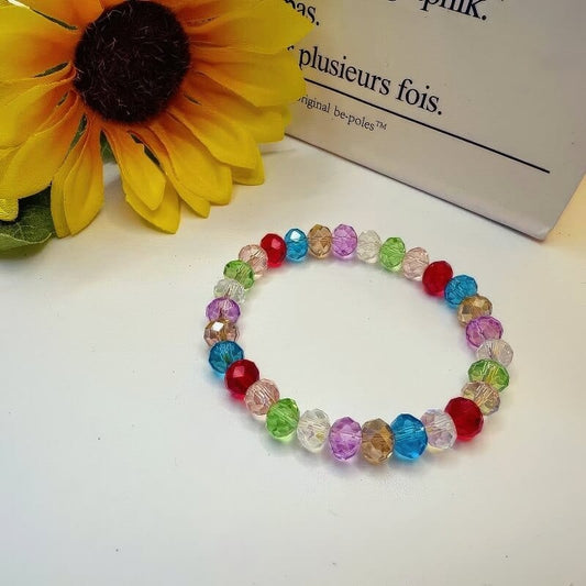 Simple Stylish Rainbow Beaded Bracelet - GalaxGrace