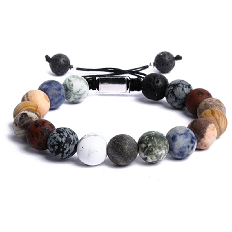 Solar System Eight Planets Stone Bracelet - GalaxGrace Bestgift