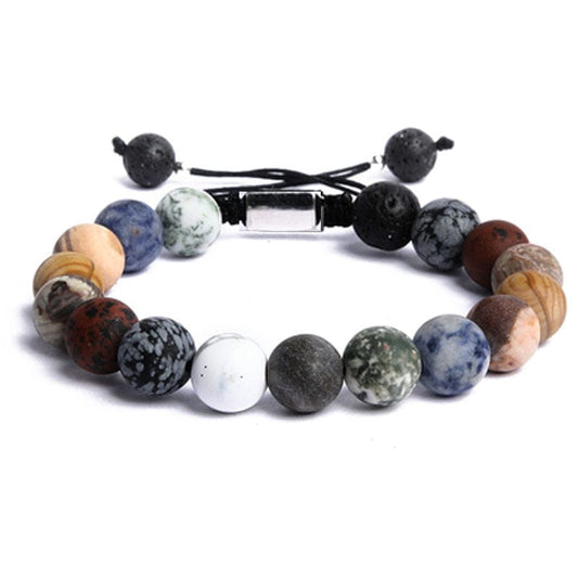 Solar System Eight Planets Stone Bracelet - GalaxGrace Bestgift