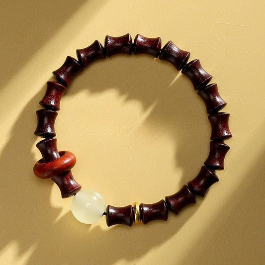 Steady Rise Bamboo Sandalwood Bracelet - GalaxGrace Bestgift