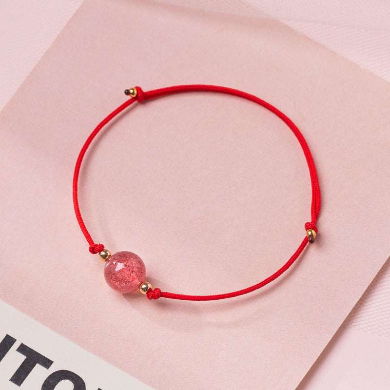 Crystal Bead Simple Lucky Bracelet - GalaxGrace Bestgift
