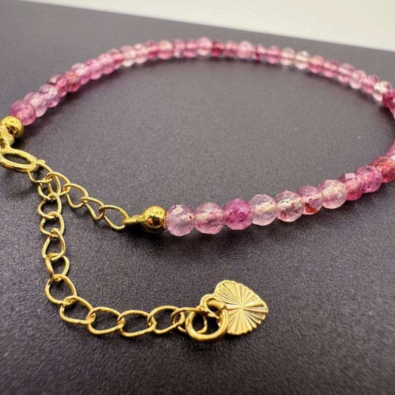 Strawberry Crystal Bracelet 3mm Extremely Thin - GalaxGrace Bestgift