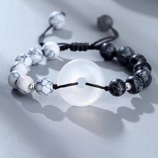 Tai Chi Agate Peace Buckle Bracelet - GalaxGrace Bestgift