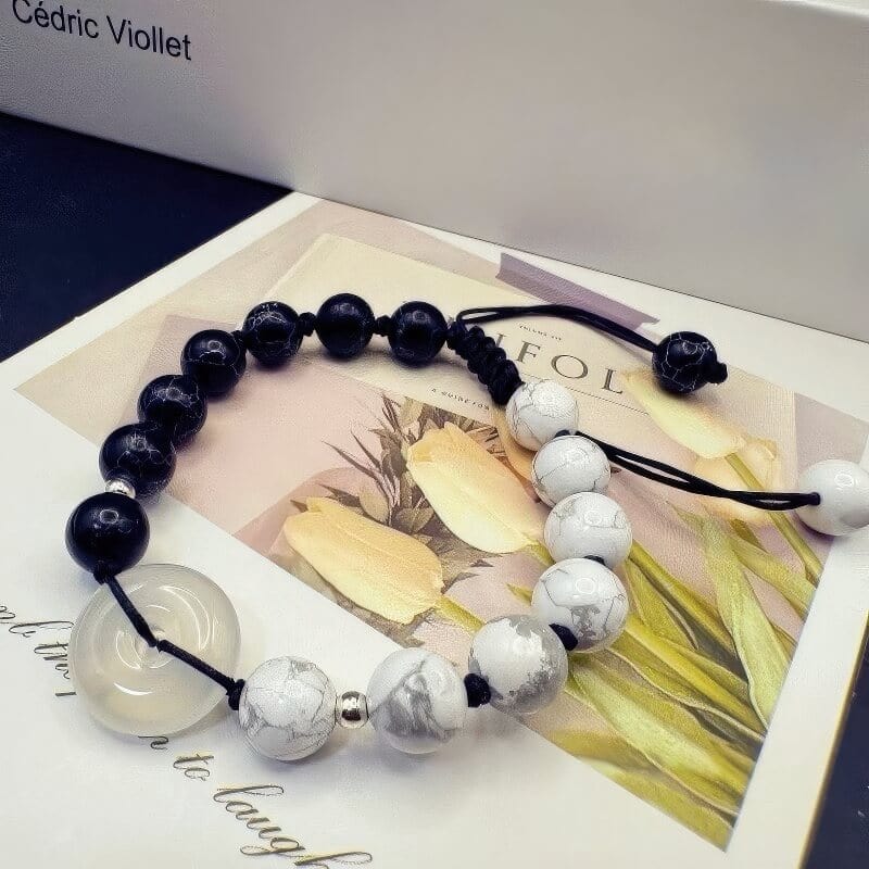 Tai Chi Agate Peace Buckle Bracelet - GalaxGrace Bestgift