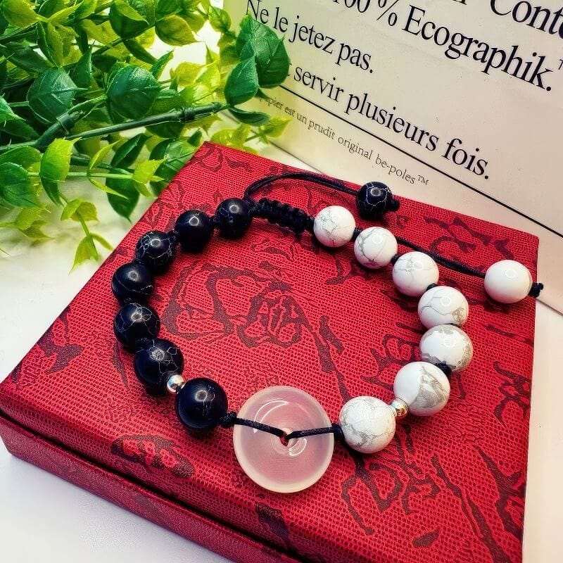 Tai Chi Agate Peace Buckle Bracelet - GalaxGrace Bestgift