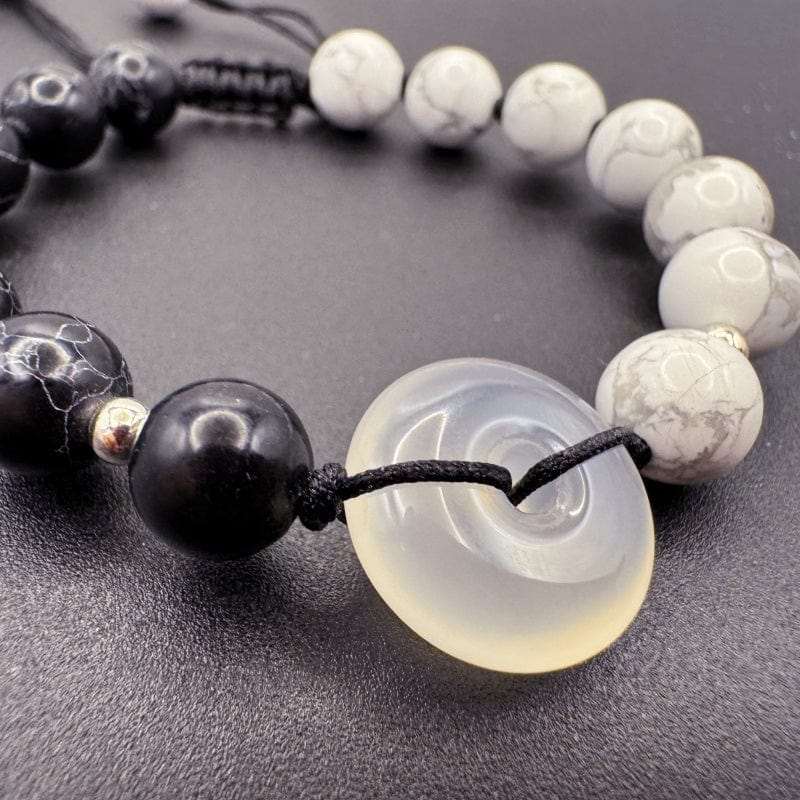 Tai Chi Agate Peace Buckle Bracelet - GalaxGrace Bestgift