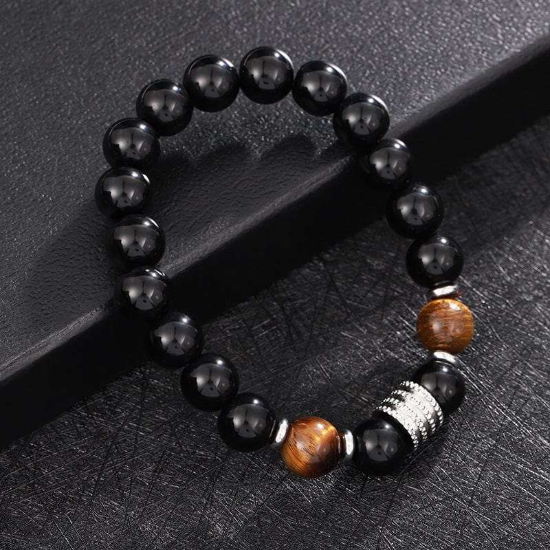 Tiger Eye Obsidian Beaded Bracelet - GalaxGrace Bestgift